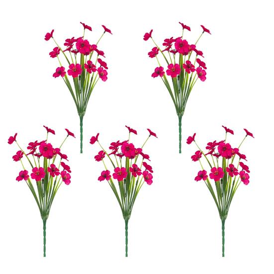 Artificial Flowers Adjustable Height Fade-Resistant Handmade Realistic Silk Petals No Watering Sunlight Floral Display Arrangement