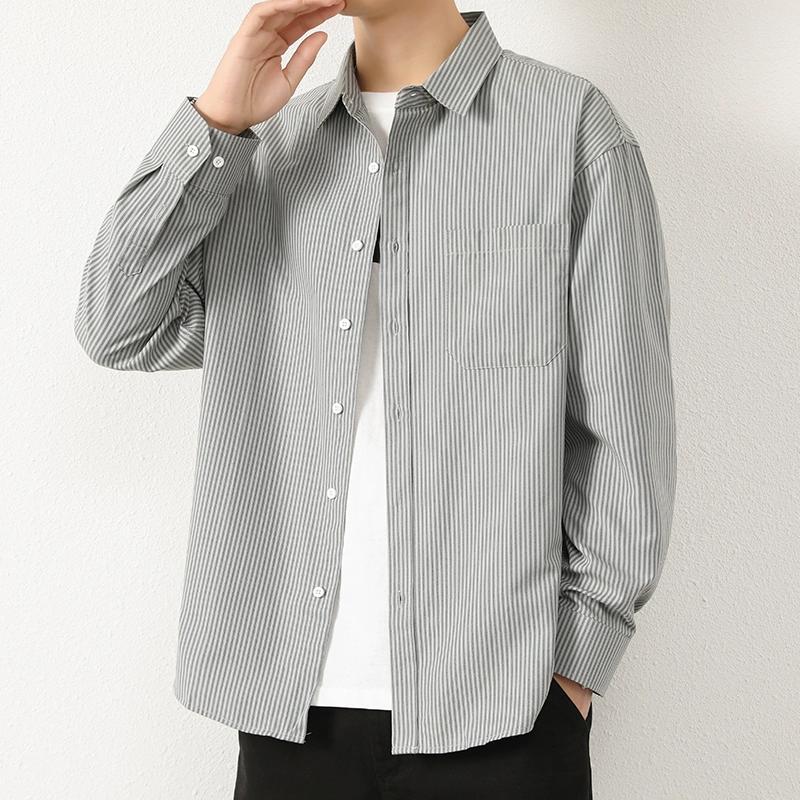 Cozy Up Cămașă pentru bărbați cu nasturi în jos Cămașă casual de afaceri cu imprimeu elastic fără riduri