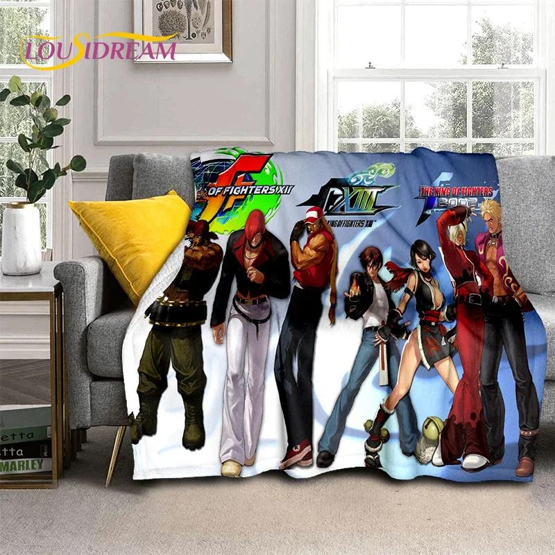 King of Fighters Retro Hry Hráčská Deka, Měkká Přehozová Deka pro Domov Ložnice Postel Pohovka Piknik Cestování Kancelář Krycí Deka Děti