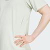 adidas Oddychający Komfort Jednolity Kolor Krótki Rękaw T-Shirt Męski Top Lniany-Zielony JD0198