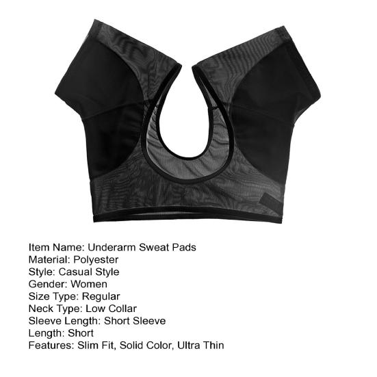 Damen Achselschweißpads Waschbare Weste Wiederverwendbare Achselschweißfeste Pads Atmungsaktive Abdeckung Tanktop