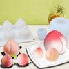 3D Peach Mousse Cake Silicone Mold Homemade Ice Cream Custard Pudding Baking Mold Cube Tray Wedding Festival Parties