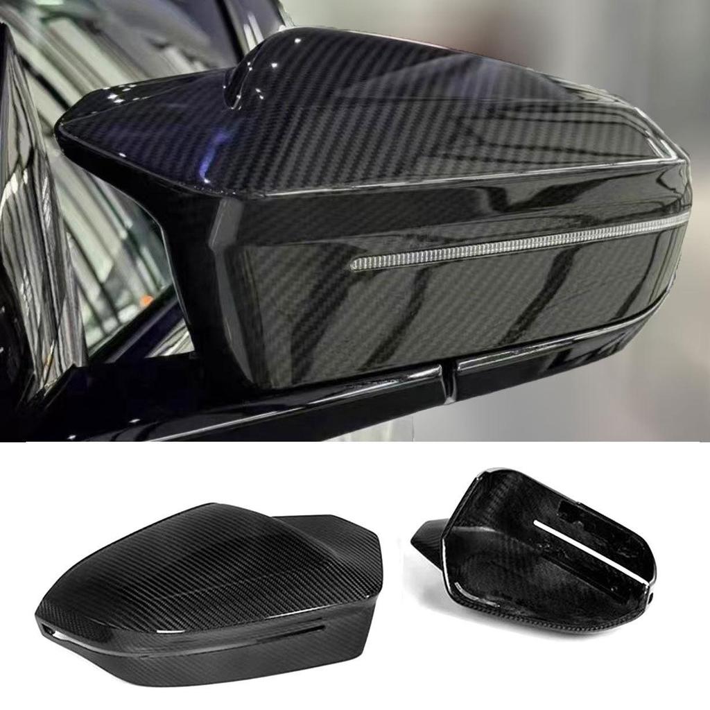 BMW 5 Series (G60/G68/G70) Carbon Rearview Mirror Cover - Gloss Black Finish