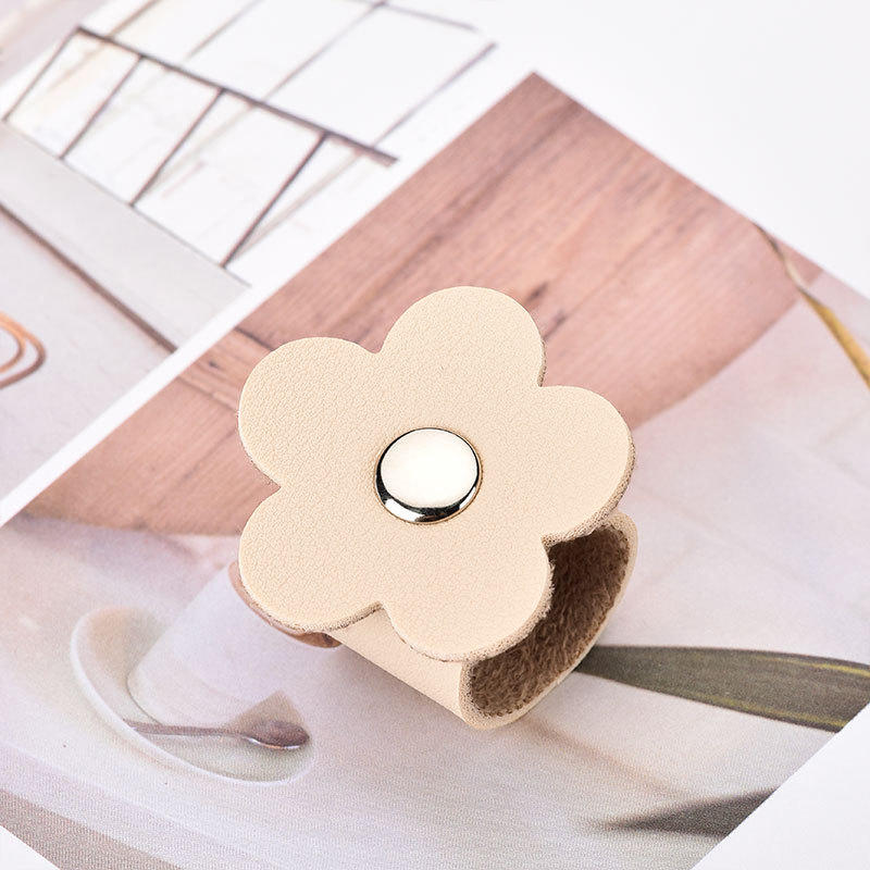 Cable Organizers Reusable PU Flower Cable Ties Cord Organizer Keeper Holder Fastening Straps Headphones PC Wire Wrap Management