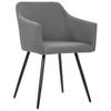 Dining Chairs 2 Pcs Light Grey Fabric