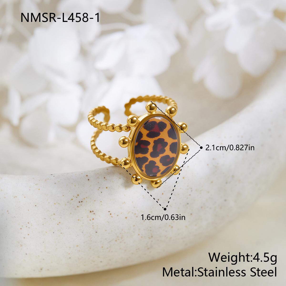 GEMCHIC Women s Leopard Ring Stainless Steel Geometric Design 18K Gold Plated Adjustable Ring Tiny Trendy Fashion Jewelry