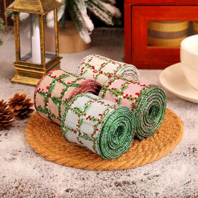Christmas Plaid Ribbon Roll Creative Decorative Bow Ribbon Christmas Ribbon Gift Packaging Accessories