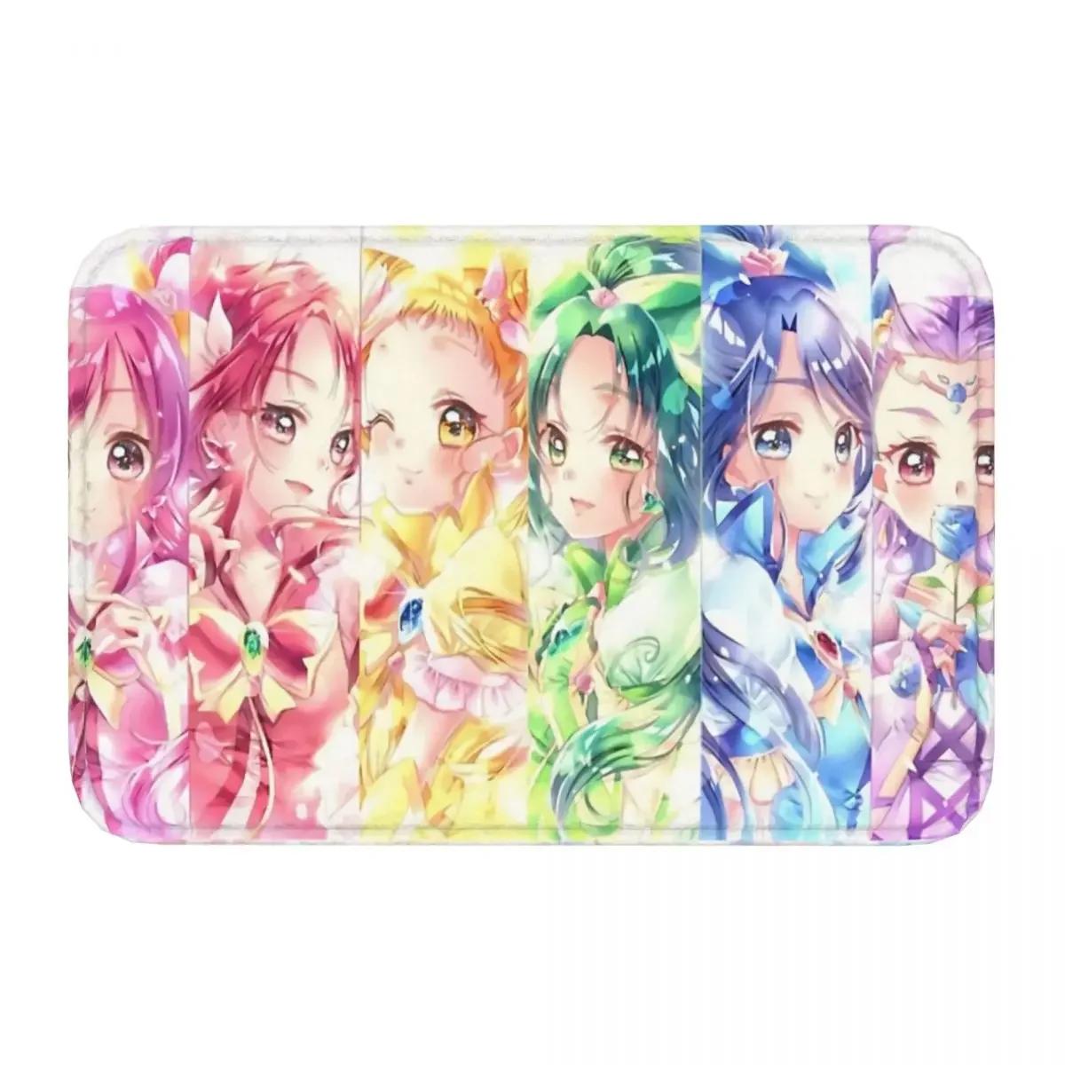 

Pretty Cure Precure Princess Anime Non-Slip Carpet YES Cure Milky Rose Doormat Living Room Kitchen Mat Decoration Rug 40cmx60cm