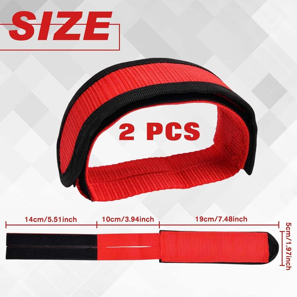 1 Pair Bike Pedal Strap | Adjustable Bicycle Feet Strap - Anti-Slip Double Adhesive Toe Clips Straps Tape Heavy Duty Nylon Bicycle Footrest Strips