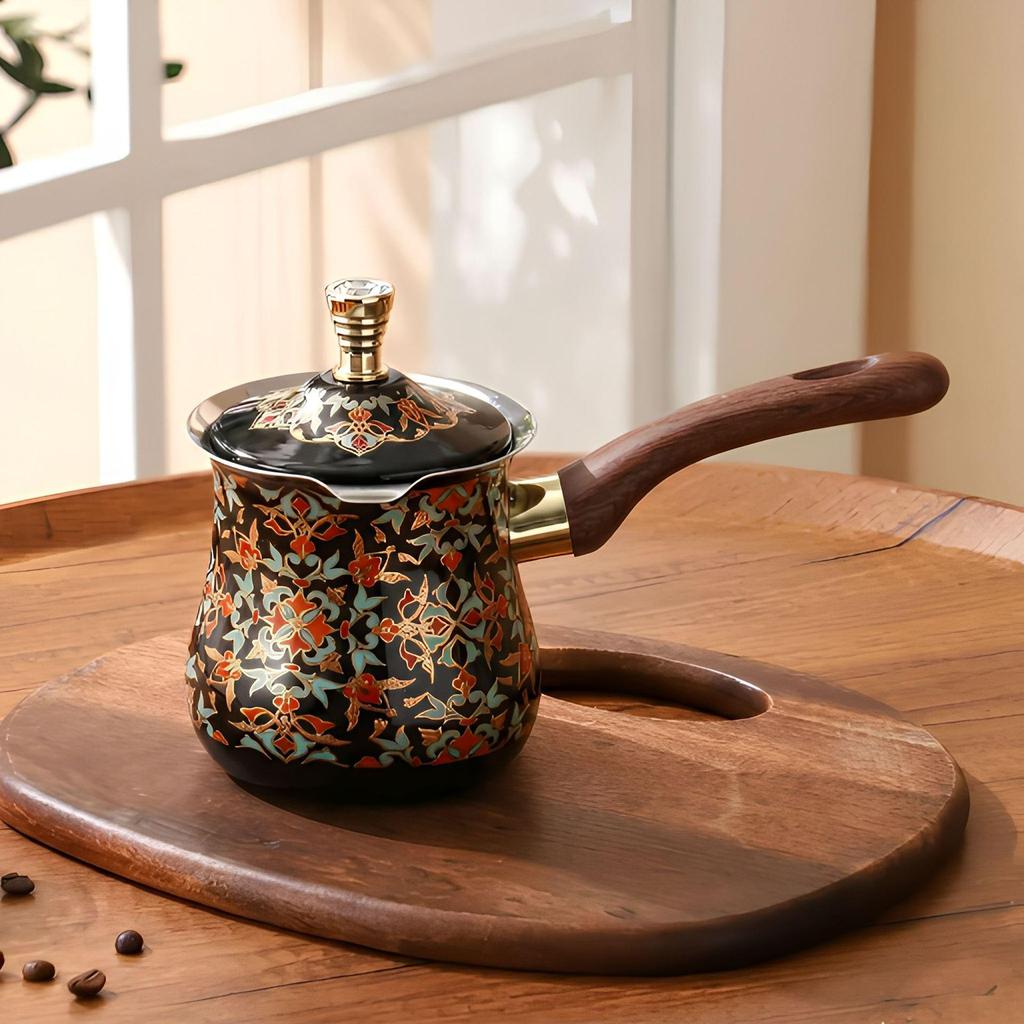 Panela Turca para Café e Leite em Aço Inoxidável - 1 Peça