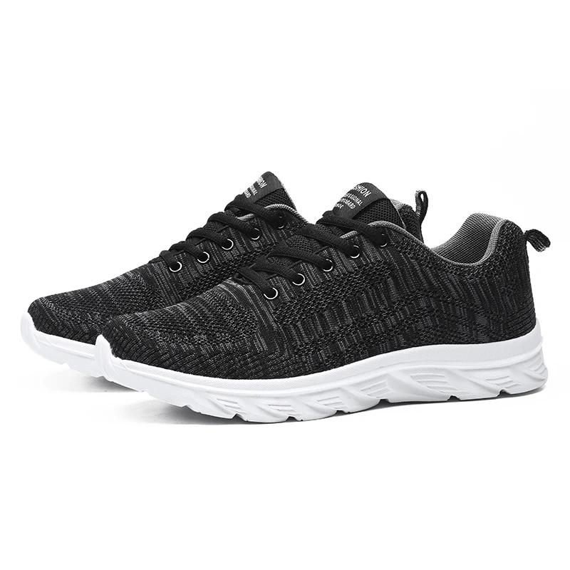 Sneakers Men Running Walking Knit Shoes Fashion Lightweight Trainers Breathable Walking Shoe Casual  Athletic Shoes 39