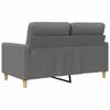 Vidaxl 2-Seater Sofa, Dark Grey, 120 Cm, Upholstered In Fabric