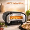 Pizza Oven for Indoor Use, 12 Inch Electric Pizza Oven with 8 Programs, 430 Degrees C, Timer, Ceramic Stone, 2200 W