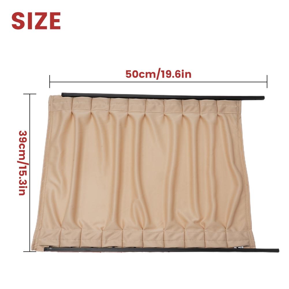 2*Universal Car Van/SUV VIP Casement Curtain Anti-UV Sunshade Visor 50*39cm Tape