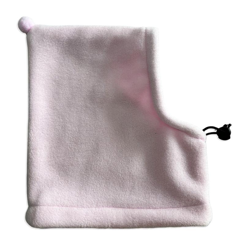 

Warm Plush Fleece Pet Hat With Adjustable Drawstring Design For Breeds Winter Walking And Hiking Outdoor Activity S розовый