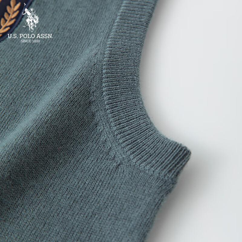 U.S. Polo Assn. Herren Business Casual Strickweste aus reiner Wolle