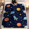 1pc Planets, Space Print Blanket - Lightweight Flannel Throw for Sofa, Bed, Travel, Livingroom, Office, Bedroom and Vehicle - Di