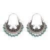 Indian Jhumka Zircon Vintage Bell Tassel Earring Boho Antique Ethnic copper Plated Drop Hanging Earrings For Women Pendientes