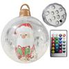 60cm Outdoor LED Christmas Inflatable Decorated Ball PVC Transparent Giant Big Large Balls Xmas Tree Decorations Toy Ball 2024
