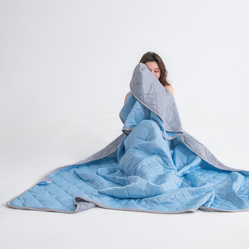 Summer Cool Quilt Cool Feeling Silk Ice Cream Summer Quilt Solid Color Printing Air Conditioning Quilt Household Machine Washable Summer Quilt