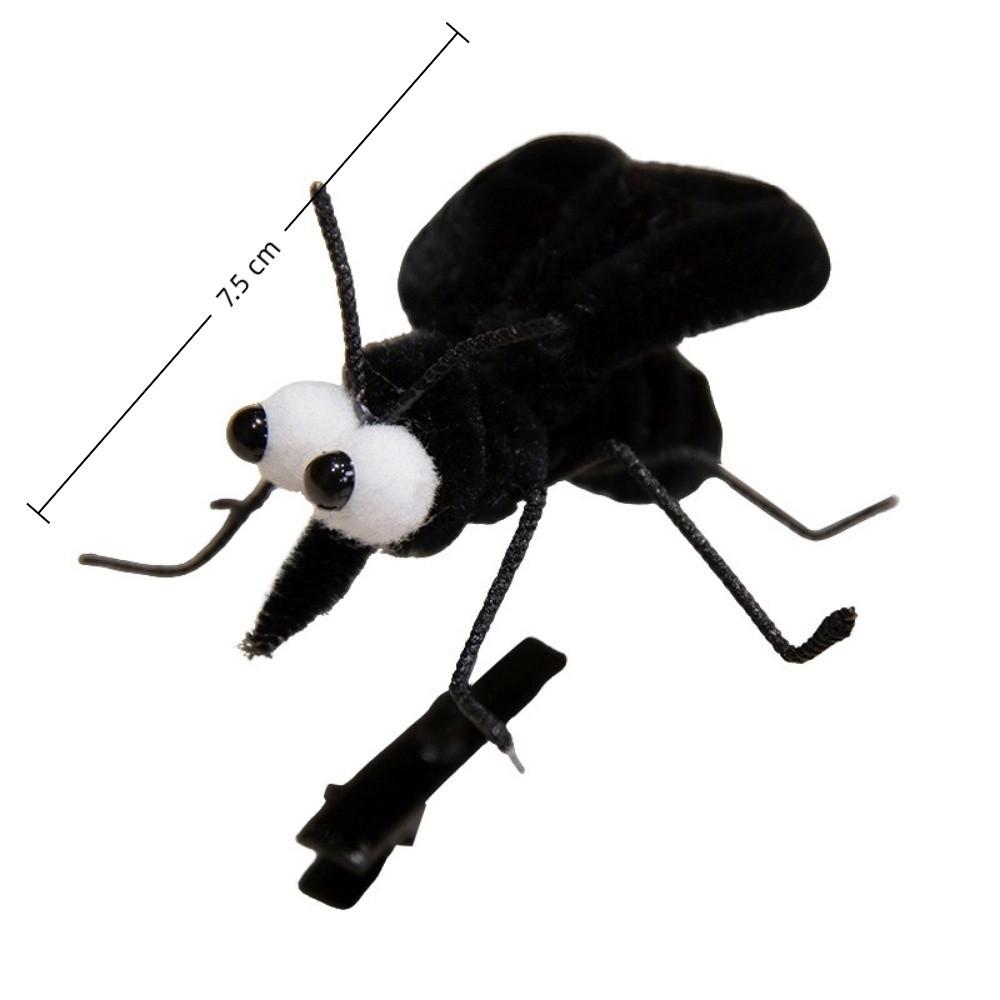 Funny Mosquito Hairpin Simulated Insect Spring Hairpin Cute Plush Toys  Photo Props