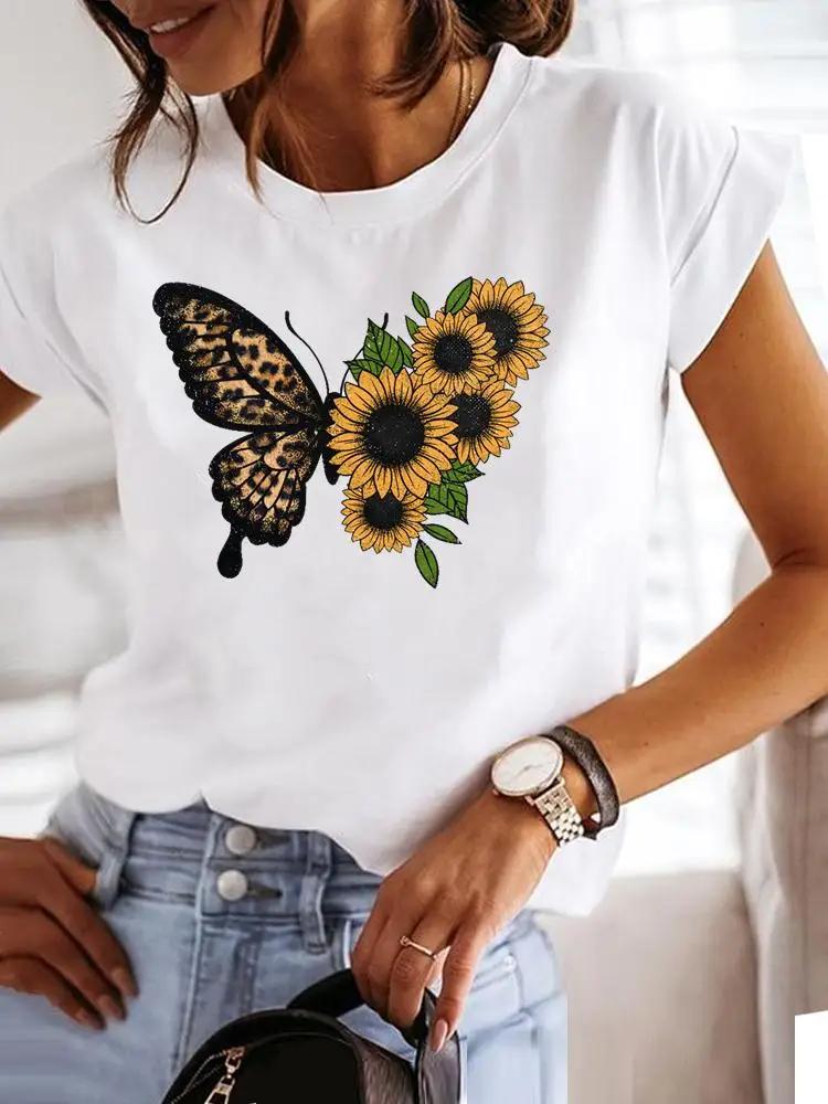 Star Lovely Style Trend Clothing Fashion Tee Women T-shirt Summer Short Sleeve Print Clothes Graphic T Shirt Female Tee Tops