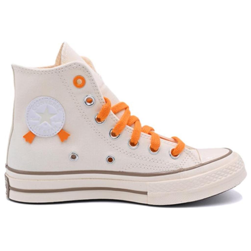 Converse Chuck Taylor High Top Sneakers Fashion Comfortable Durable Unisex Sneakers Beige Orange A16575C