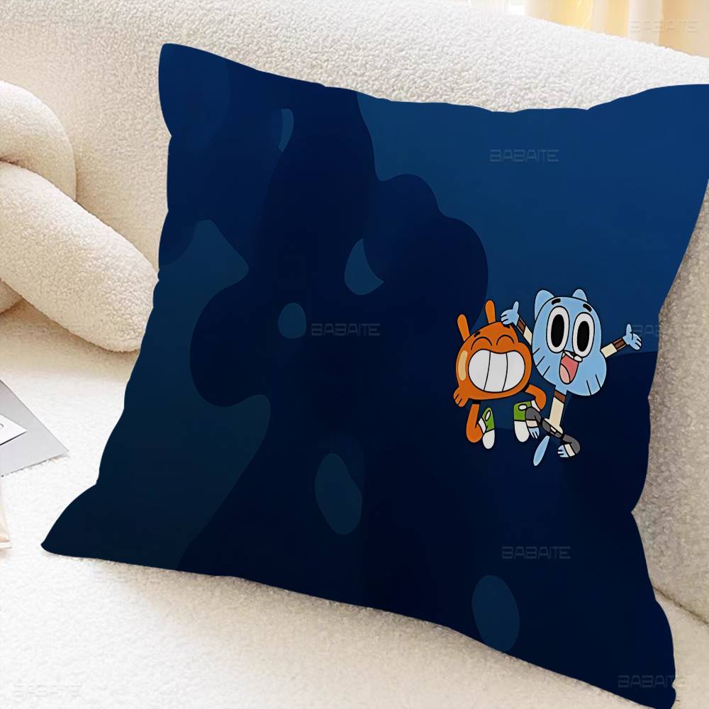 Amazing World of Gumball Personalized Pillow Dust Cover Bedroom Kids Party Decoration Pillowcase Birthday Children Gift