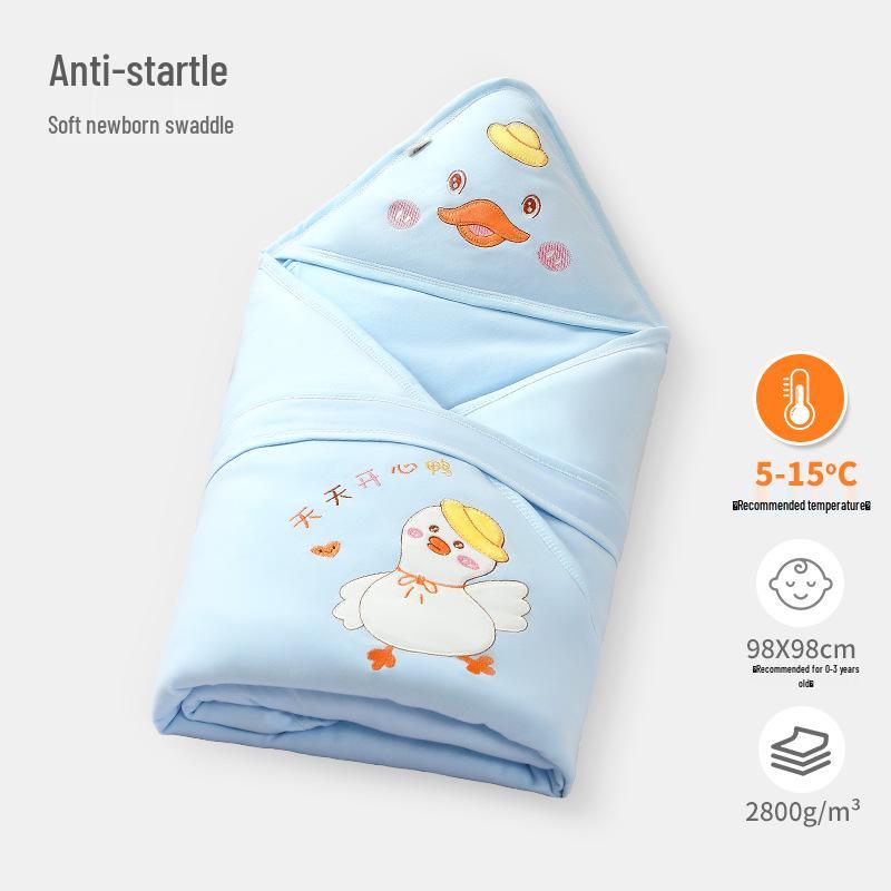 Thickened Cotton Swaddle Blanket for Newborns - Cozy Outdoor & Delivery Room Use