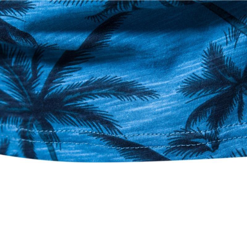 Hawaii Style T-shirts Men O-neck Casual High Quality Beach Mens T Shirt New Summer 100% Cotton Printed Top Tees Men