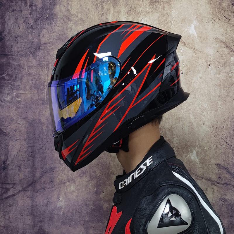 Dual Lens Motorcycle Helmet Motorcycle Travel Helmet Electric Vehicle Adult Safety Helmet