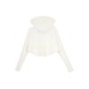 Puma Plain Minimalist Logo Zip-Up Hooded Jacket Women jackets Snow-White 628324-87