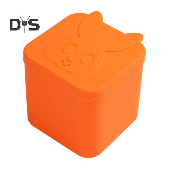 Silicone Bear Bunny Dips Containers Salad Dressing Container Condiment Snacking Box with Lids Food Safe Lunchbox Organizer for Kids