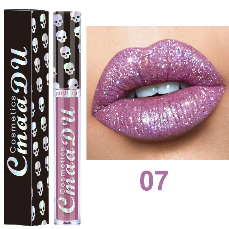 8 Farben Matt Lipgloss Sexy Totenkopf Lippenstift Set Totenkopfkopf Langlebig Wasserdicht Samt Lipgloss Flüssiger Lippenstift