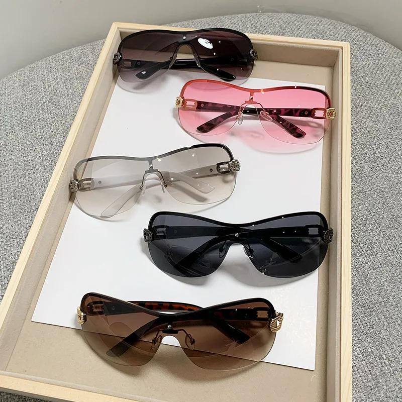 New Arrival Popular Women's Sunglasses Punk Sunglasses Unique Oval Sun Glasses Men Goggle Shades Mirror Colorful Y2K Eyewear