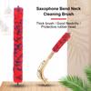 2PCS Red+Blue Saxophone Neck Cleaning Rod Cleaning Brush Kit  Saxophone Neck Inside Tube Cleaning