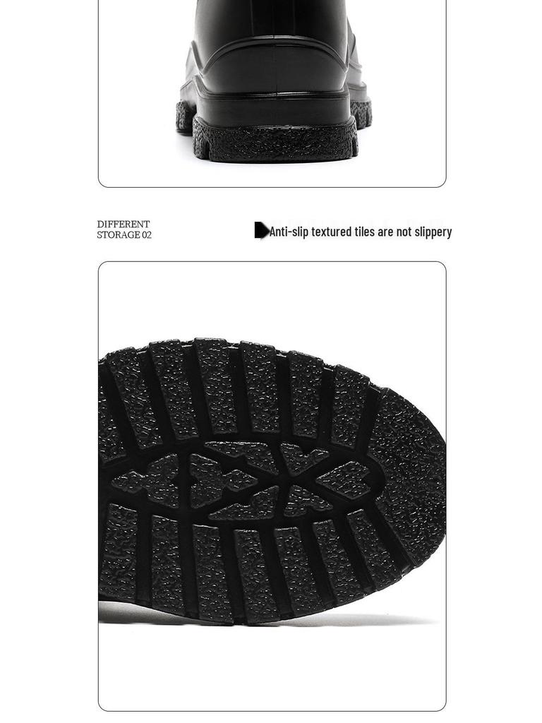 Damen Wasserdichte Fleecegefütterte Rutschfeste PVC Kurze Regenstiefel