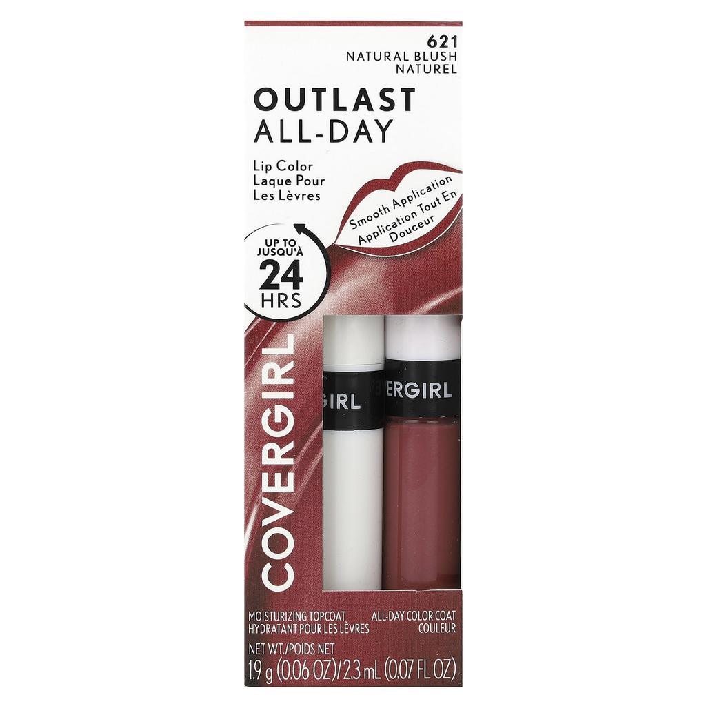 Outlast All Day Lip Color, Natural Blusher 621, 2-piece Set