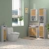 Bathroom Sink Cabinet 2 Doors Adjustable Shelf Storage Cupboard For Washbasin 60x30x60 Cm White Bamboo