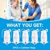 Catheter Bags for Men with 5PCS, Foley Catheter Leg Bags for Men 1000ML, Urine Bags for Easy Flip Drain Design