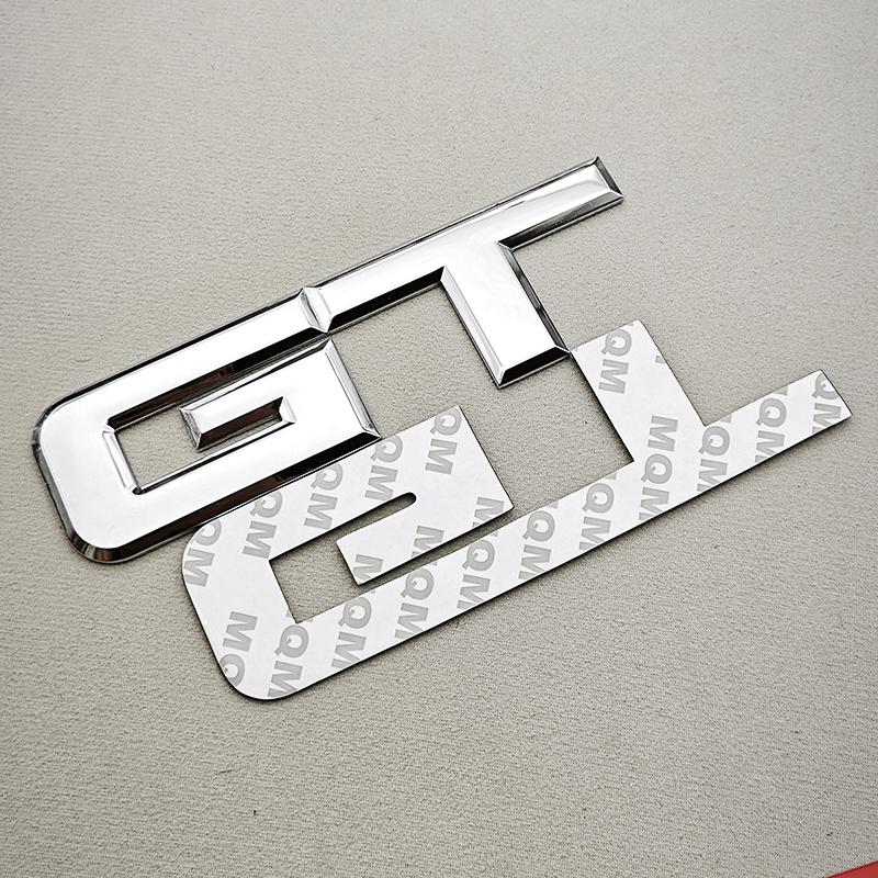 3D Metal Logo GT Car Rear Boot Trunk Emblem Fender Side Front Grille Badge Sticker Decals For Mustang GT Accessories