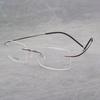 Ultralight Titanium Rimless Eyeglass Frame Business Women Men None Screw Glasses