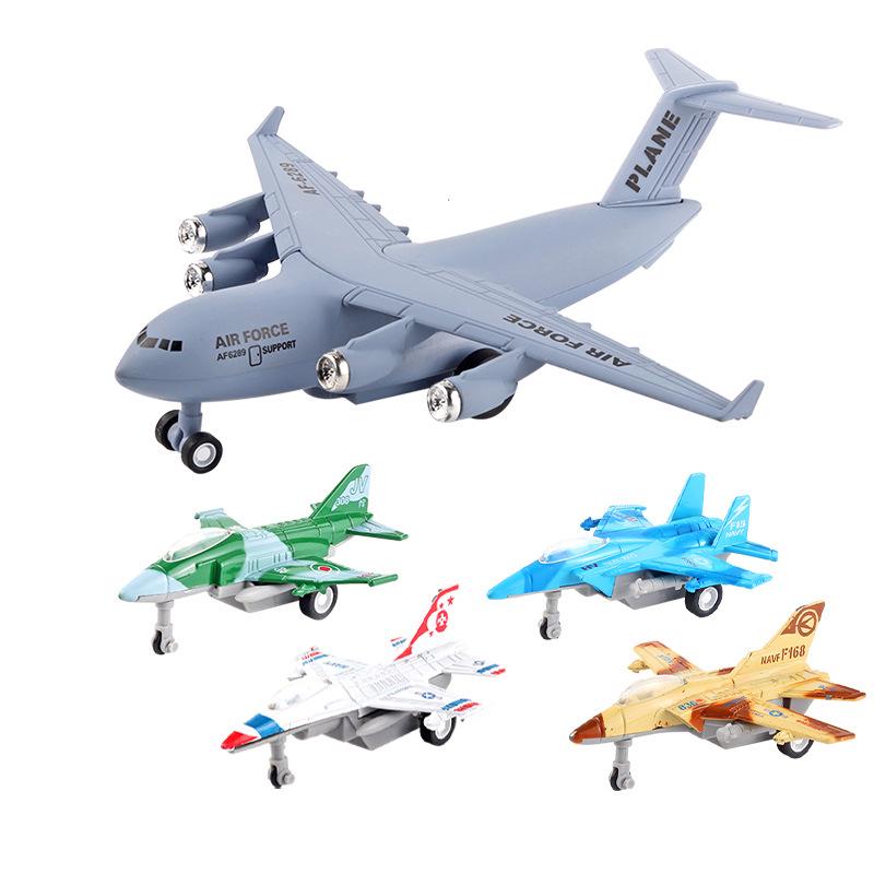 Durable Camouflage Fighter Jet Model Toy Set for Boys