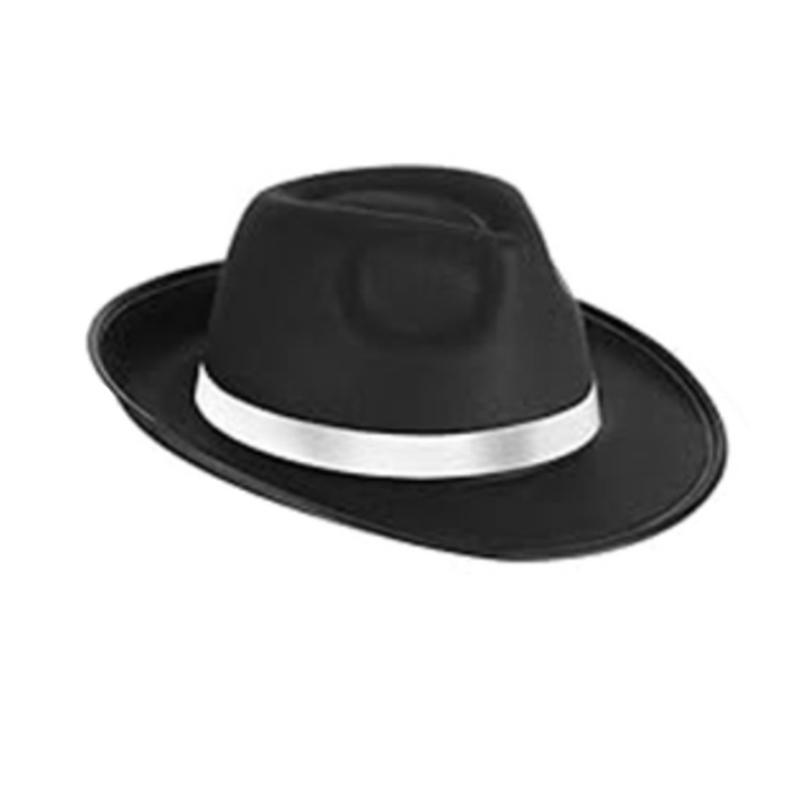 Modny Kapelusz Trilby z Kopułą i Zwijanymi Brzegami Kapelusz Panama Unisex Kostium do Odgrywania Ról Kapelusze Fedora