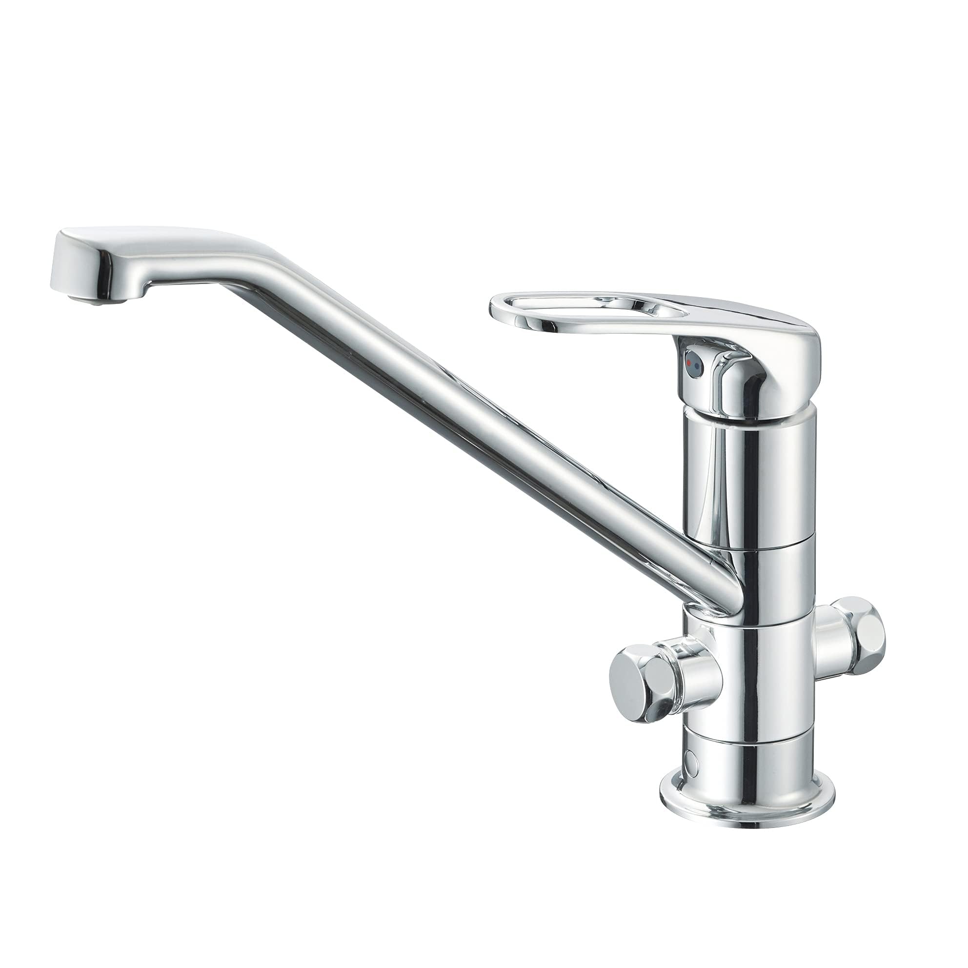 

SANEI Diverter Mixing Can be Diverted to Water Purifier or Cold Climate Silver Single-Hole Faucet, Dishwasher, Top-Mounted, Use, K87112ETJK-13