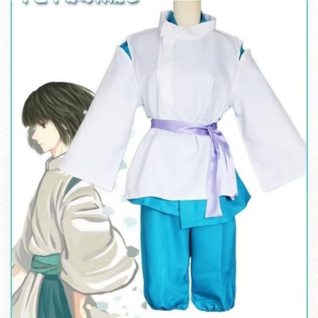 

Nigihayami Kohakunushi Ogino Chihiro Away Costume Performance Uniform Suit Halloween Party Clothing Women 145cm（Child） білий