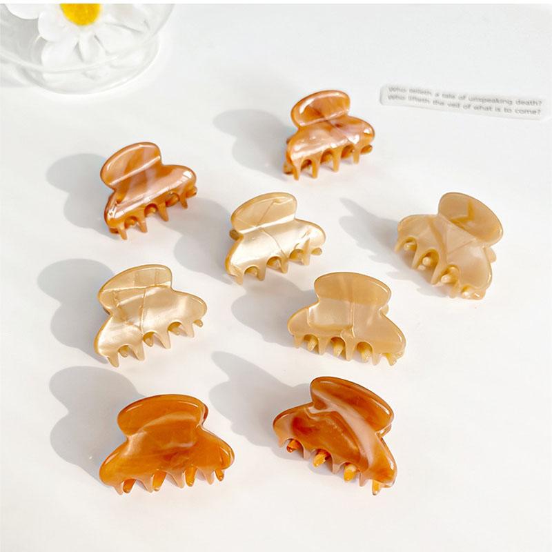 Sweet And Delicate 3CM Mini Arc Small Hair Clip Simple Colorful Acetic Acid Shark Clip Hair Accessories For Woman Girls