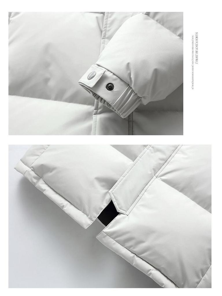 2026 Men's Long Hooded Cotton Jacket: Korean Slim Fit, Thickened, Youthful, Warm, Trendy Outerwear for Couples