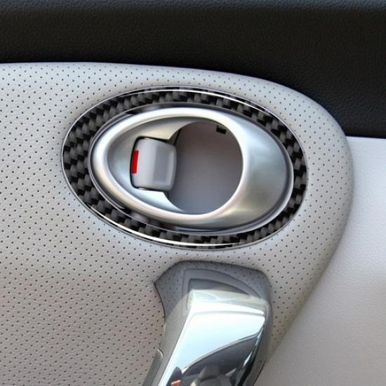 Car Inner Door Handle Frame Carbon Fiber Trim Sticker For Honda CR-Z 2011-2016
