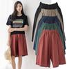 Spring Summer Solid Colour Models Plus Size Women's Five Trousers Loose Shorts Comfortable and Breathable Thin Section of Wide Legged Trousers
